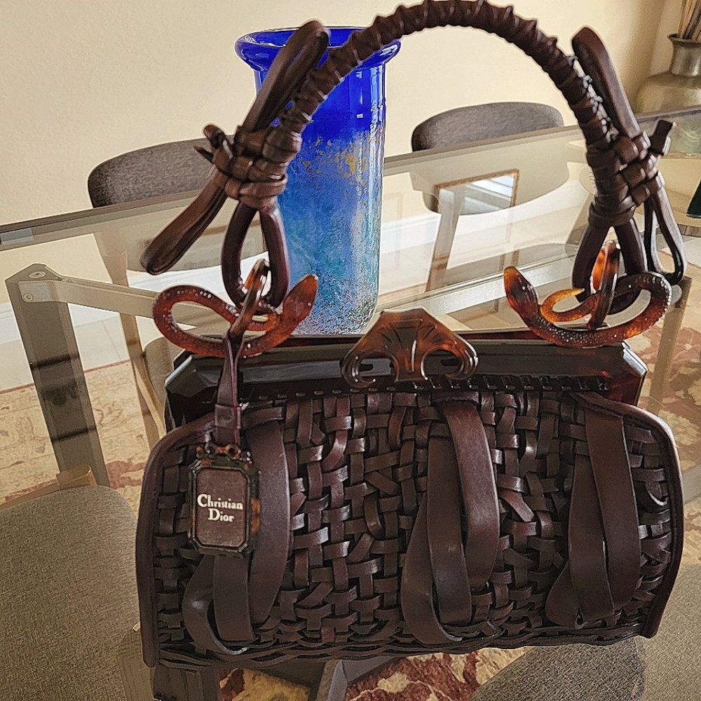 Christian Dior leather Samurai vintage bag